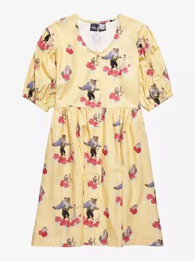 Cakeworthy Disney Beauty and the Beast Allover Print Dress Yellow Size XL NWT